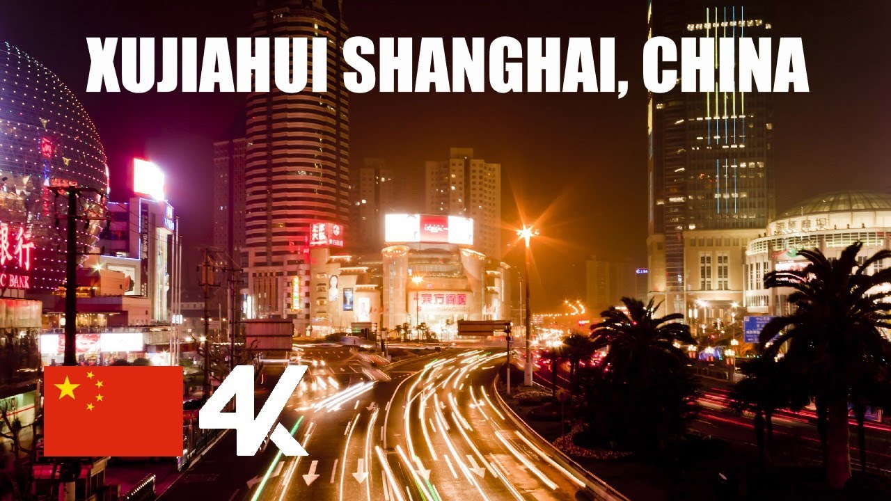 SHANGHAI, CHINA | Xujiahui at Night Walking Tour | 4k | December 4th 2020