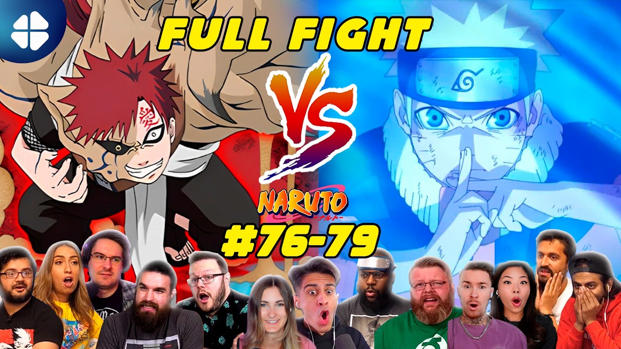 Naruto vs Gaara [Full Fight] Reaction Mashup | Naruto Ep. 76-79 ナルト海外の反応