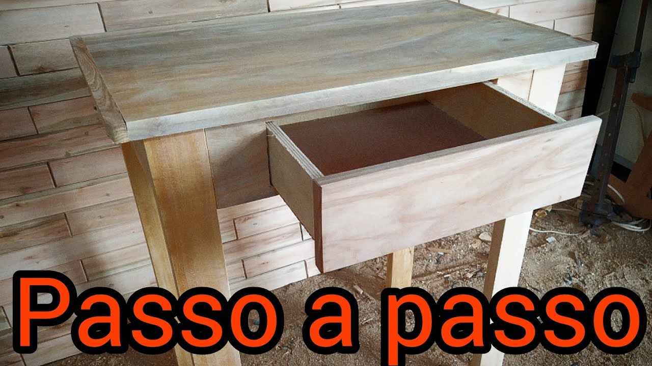 Como Fazer Uma Mesa de quarto com gaveta - Passo a Passo
