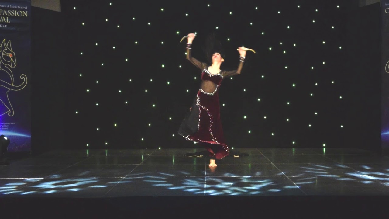 Dimitra performing Iraqi Mawal & Hachaa dance with daggers
