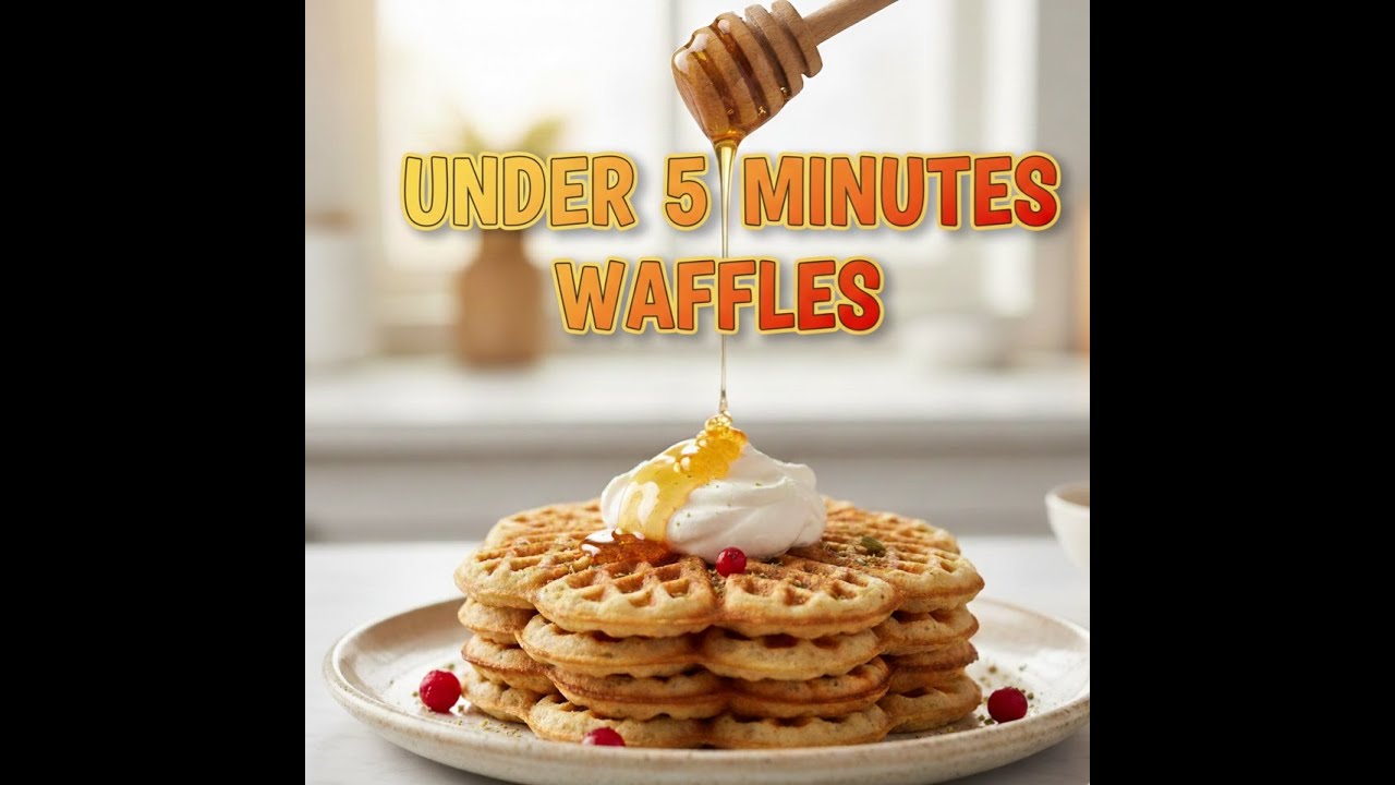 ​🧇 My Kid’s Favorite 5-Minute Waffles! (Secret Cardamom & Honey Recipe) ✨🍯🧒