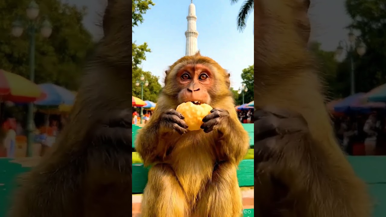 Real Monkey Vlog at Minar-e-Pakistan | Funny Urdu Monkey Adventure 🐵🇵🇰