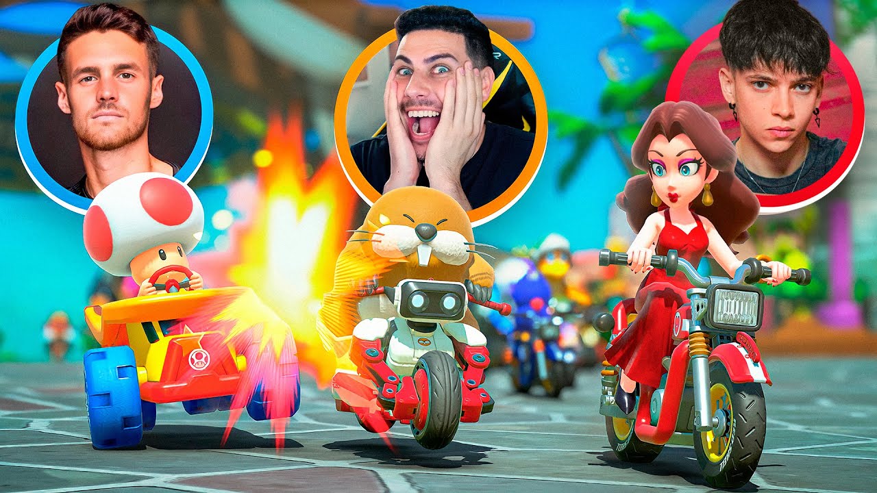 Jugué contra YouTubers FAMOSOS en esta Liga de Mario Kart 