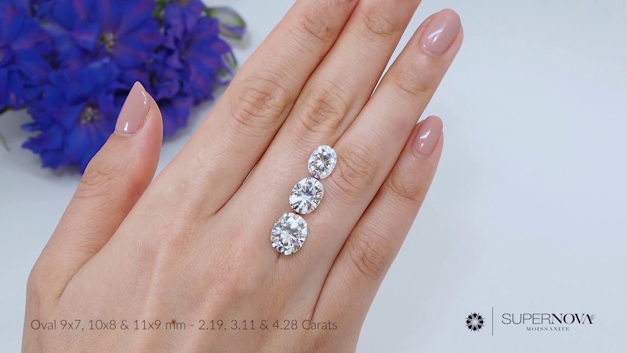 SUPERNOVA Moissanite Oval 9x7mm, 10x8mm & 11x9mm