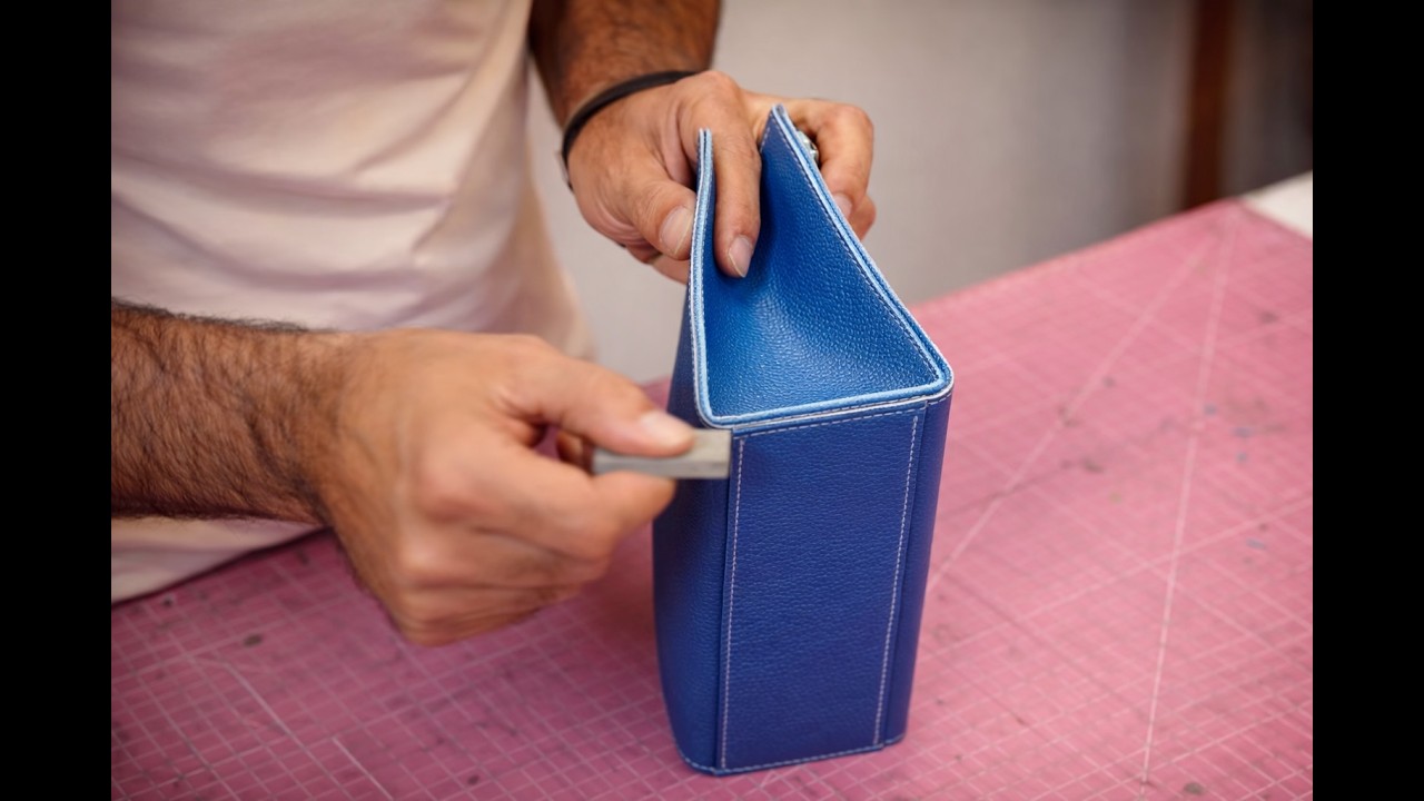 Making a HANDMADE LEATHER HANDBAG | Full process | HYPER ASMR