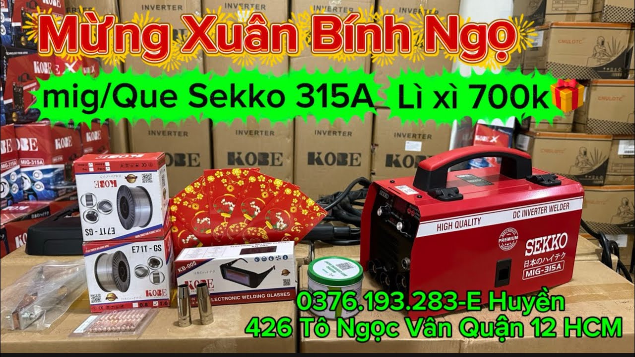 🔴Máy Hàn MiG Sekko 315A đa năng tiết kiệm điện giá rẻ nhất thị trường máy chính hãng đời mới / 315A 