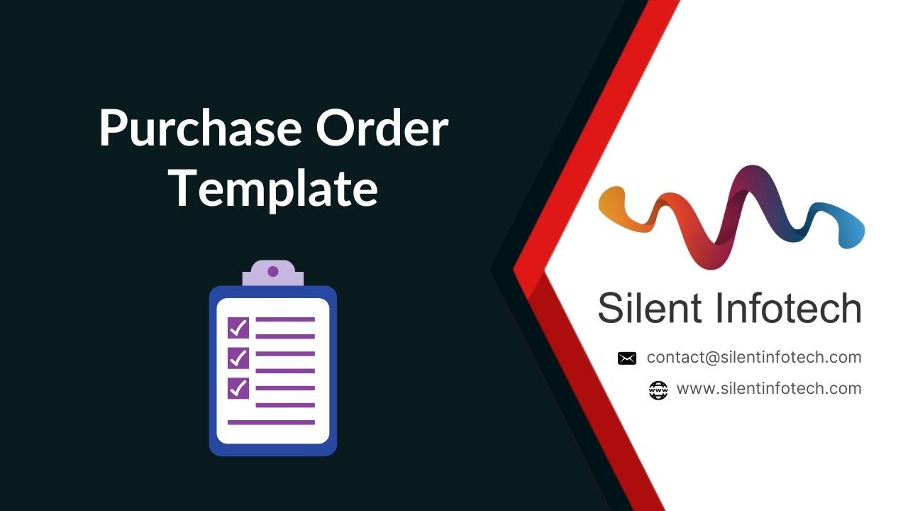Purchase Order Template | Odoo Module From Silent Infotech