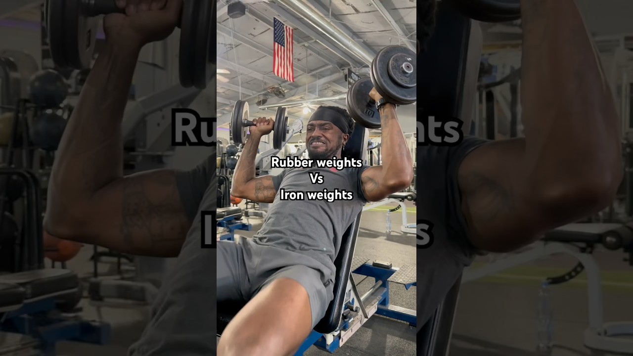 Rubber vs iron: Which one is better? #gym #fitness #youtubeshorts #shorts