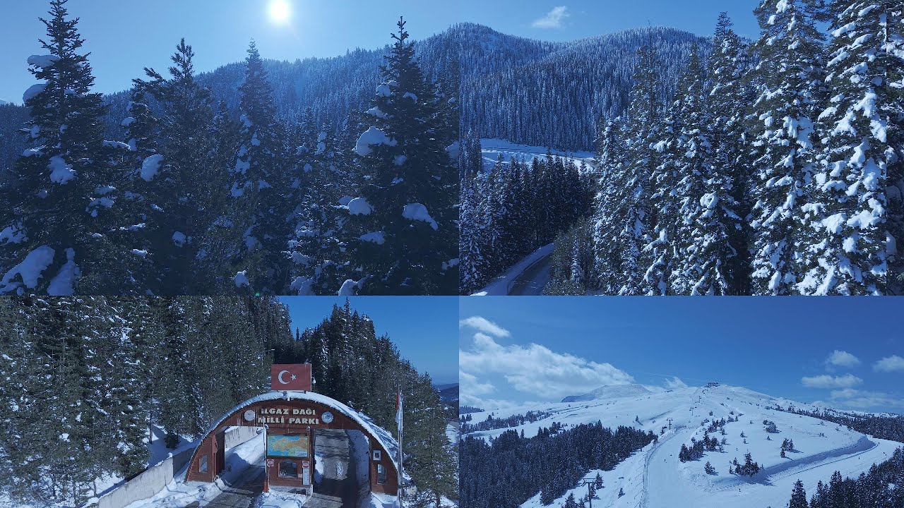 Muhteşem kar manzarası ile birlikte Ilgaz dağı Yurduntepe de snowboard yaptım.