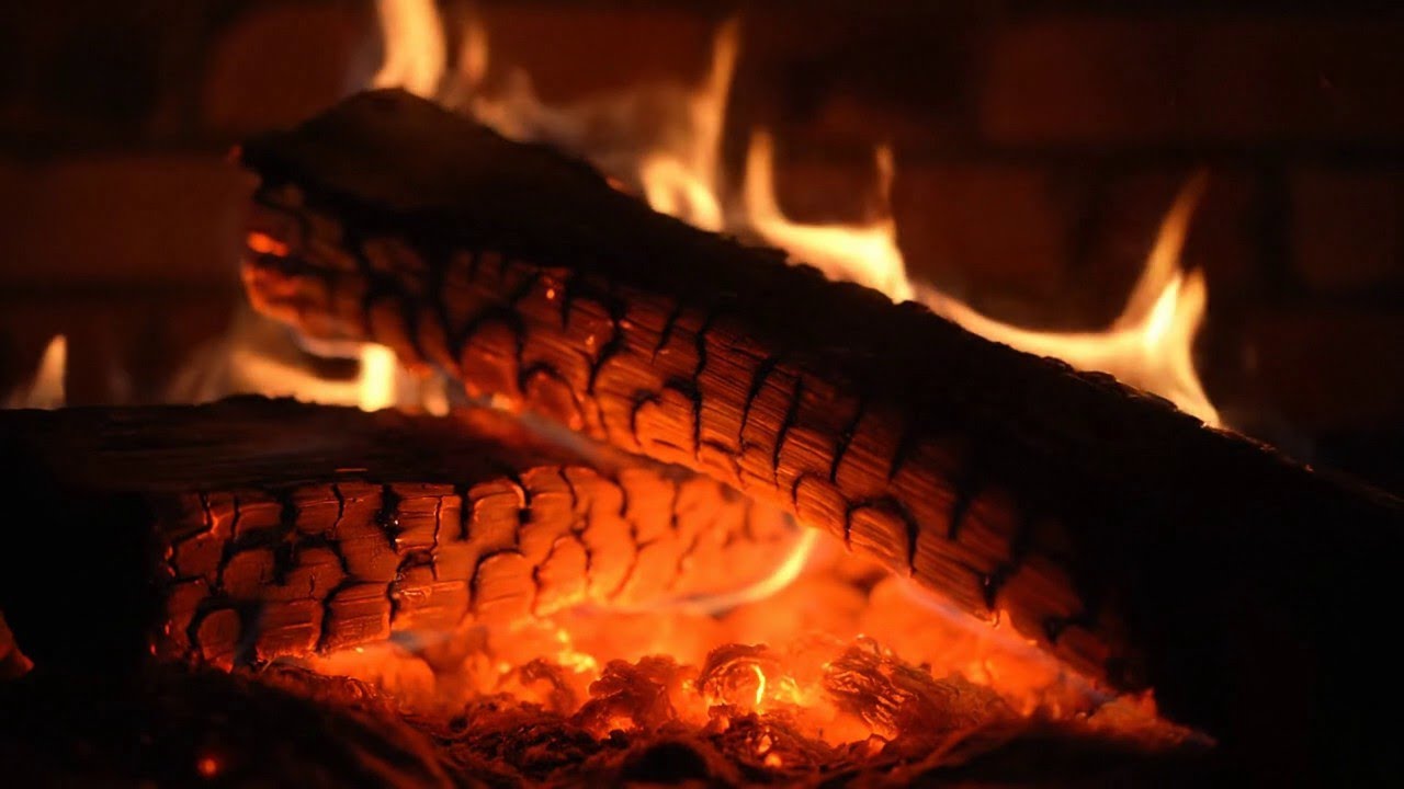 Cozy Café Fireplace ☕🔥 Calm Night Ambience for Relaxation & Sleep (Fire Sounds Only)
