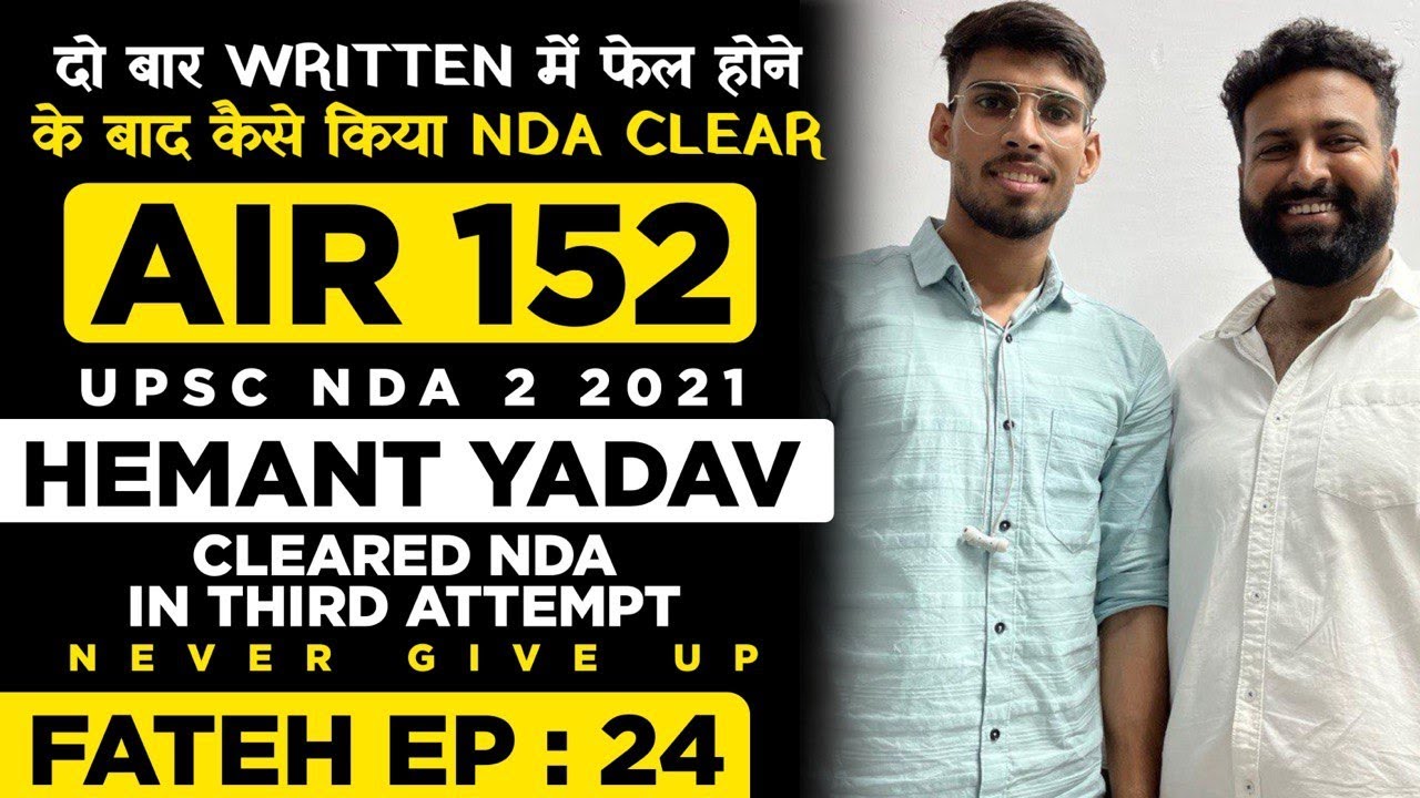Cleared NDA Exam In 3rd Attempt😲 Fateh Ep-24 | NDA Exam Preparation Tips- Hemant Yadav | Sumit Sir