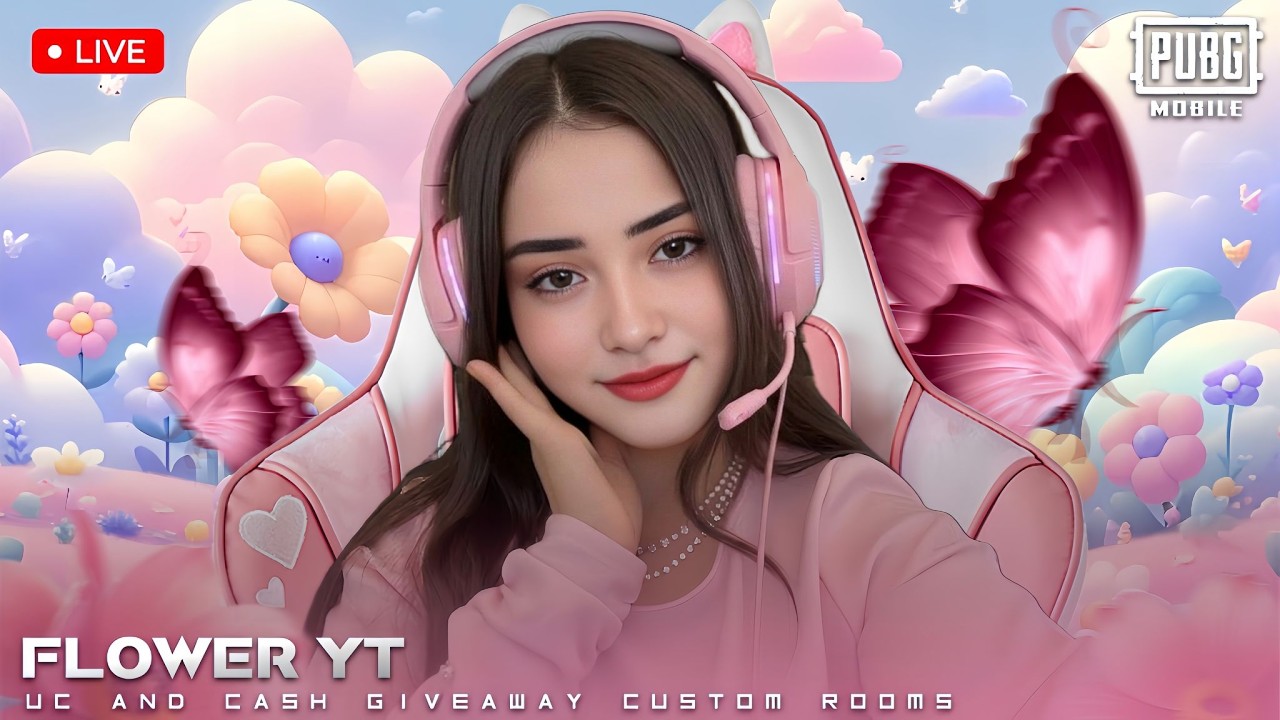 PUBG MOBILE LIVE | UC AND CASH GIVE AWAY | CUSTOM ROOMS | ROAD TO 30K | FLOWER YT