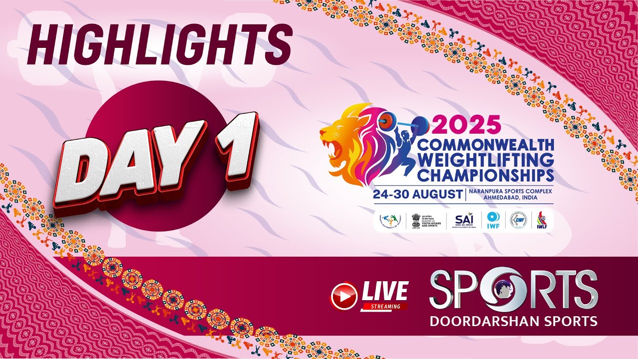 Highlights Day 1 - Commonwealth Weightlifting Championships 2025 | Doordarshan Sports