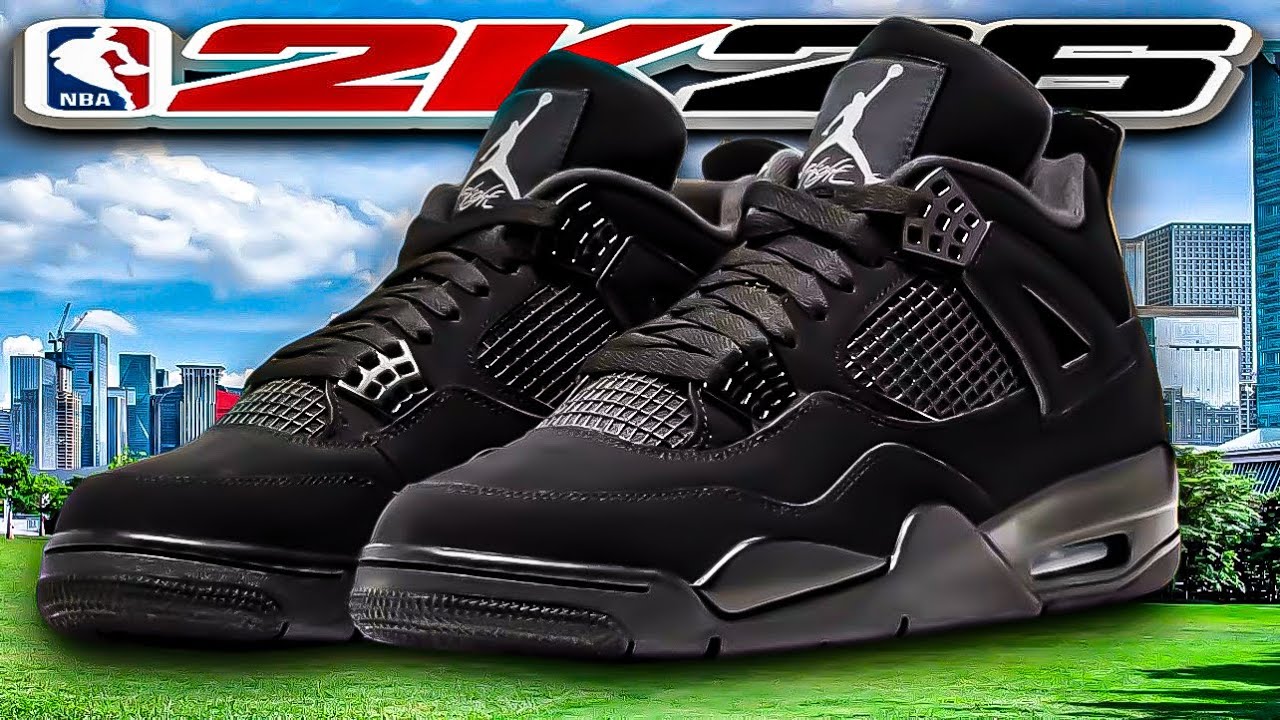 HOW TO MAKE Air Jordan 4 &ldquo;Black Cat (2025)&rdquo; In NBA 2K26 Shoe Creator 