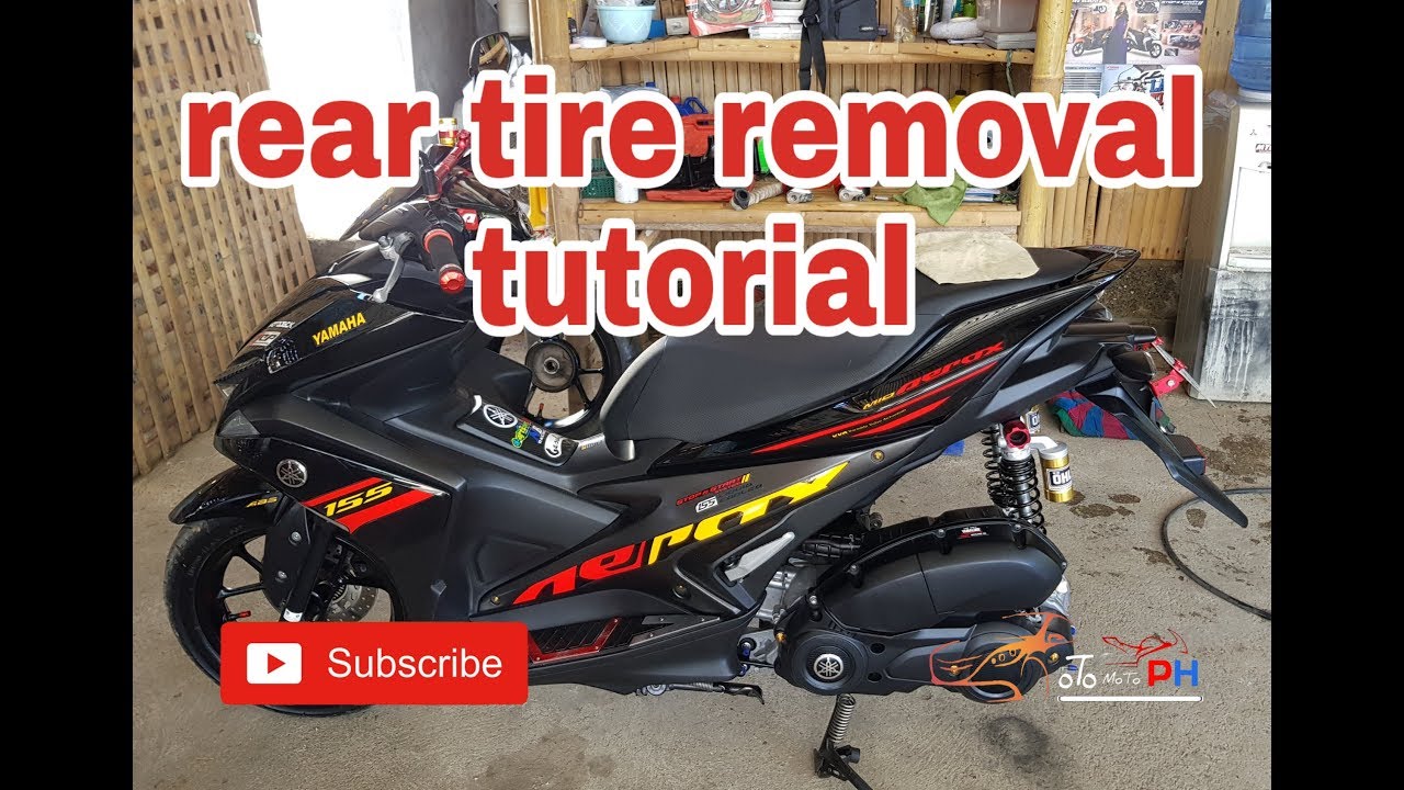 How to remove yamaha aerox 155 rear tire
