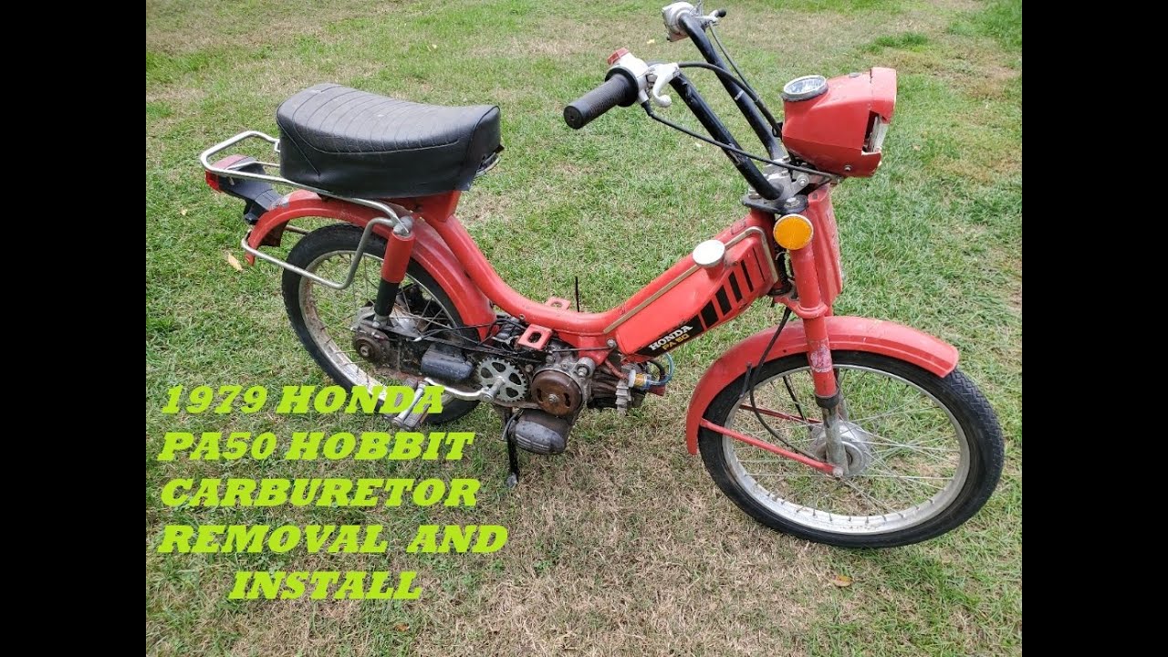 Снятие и установка карбюратора Honda PA50 Hobbit 1979 года