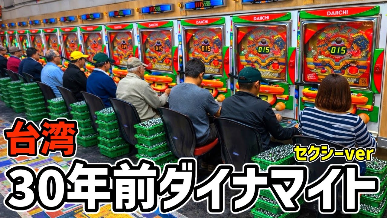 【台湾】天井から一撃爆裂チャンス！30年前台が魔改造されたセクシーダイナマイトぶん回してみた結果&hellip;［パチンコ・パチスロ実践］［昭和レトロ］