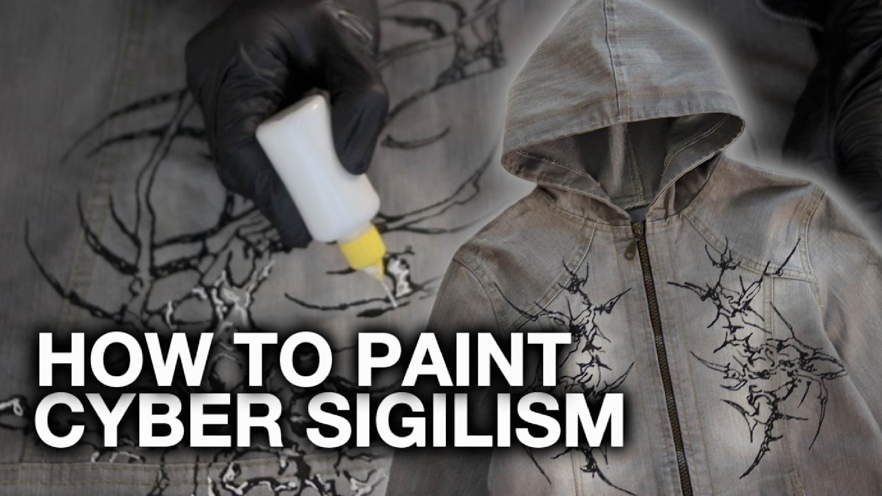 How to Paint Cyber Sigilism on a Jacket - DIY Clothing & Fashion Hack