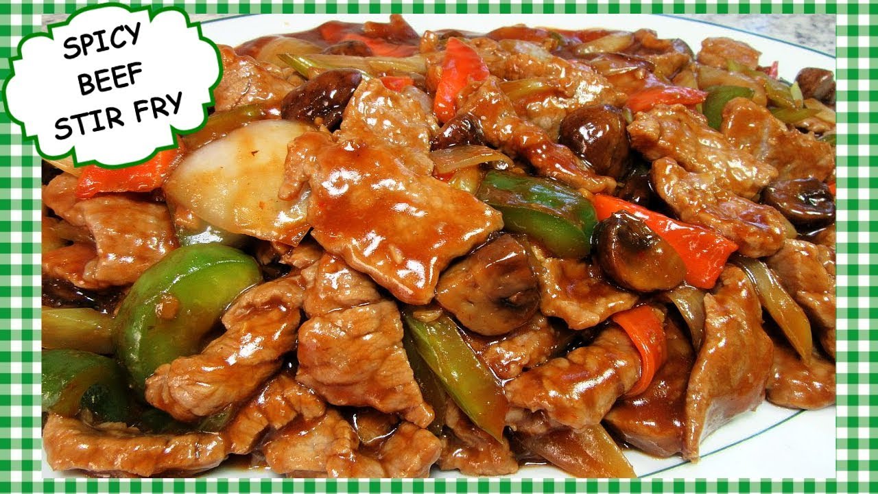 Chinese SPICY Beef Stir Fry Recipe ~ How To Velvet Beef