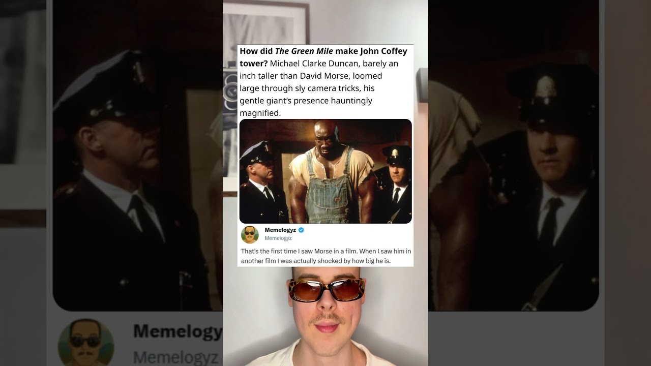 How did The Green Mile make John Coffey tower? Michael Clarke Duncan, barely an inch taller than