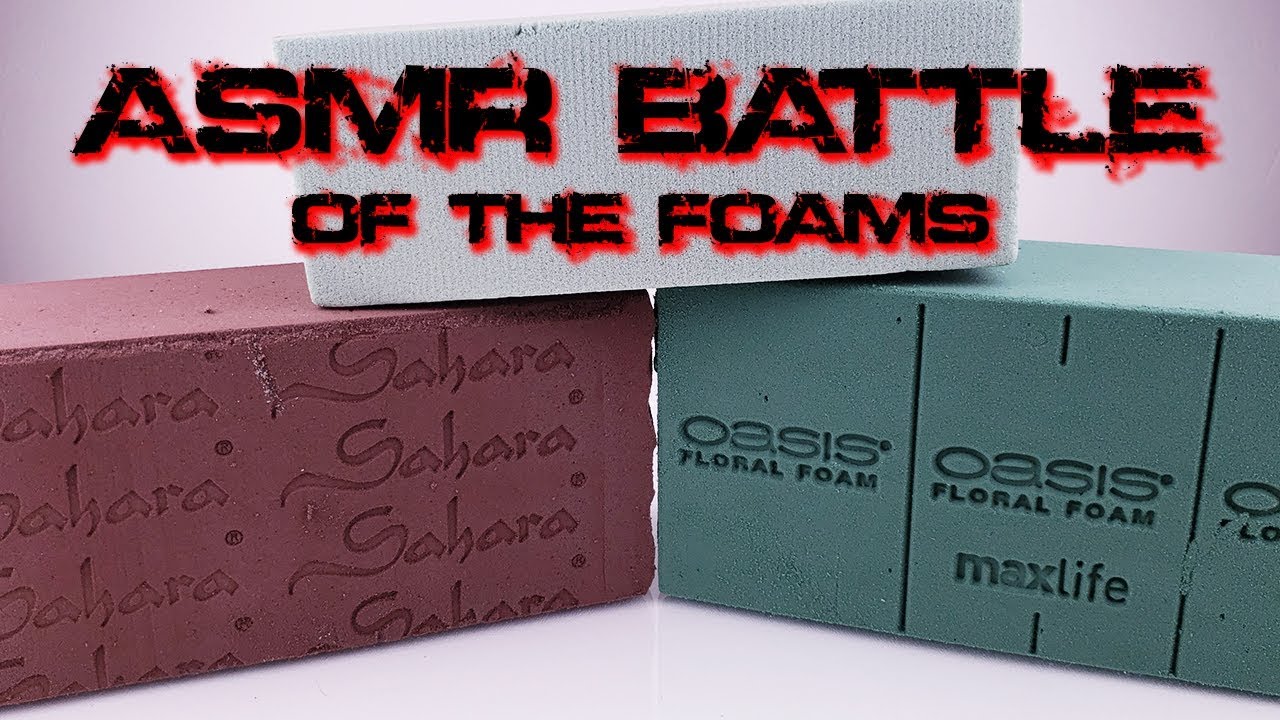 ASMR Floral Foam Block Battle Crushing - Satisfying Floral Foam ASMR