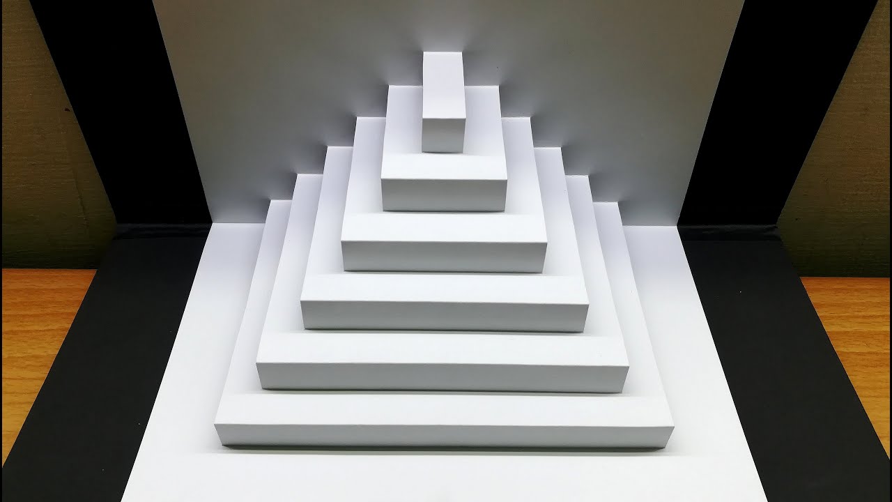 3d pyramid｜origami｜pop up design｜paper art and craft｜kirigami art｜卡片教程 #59