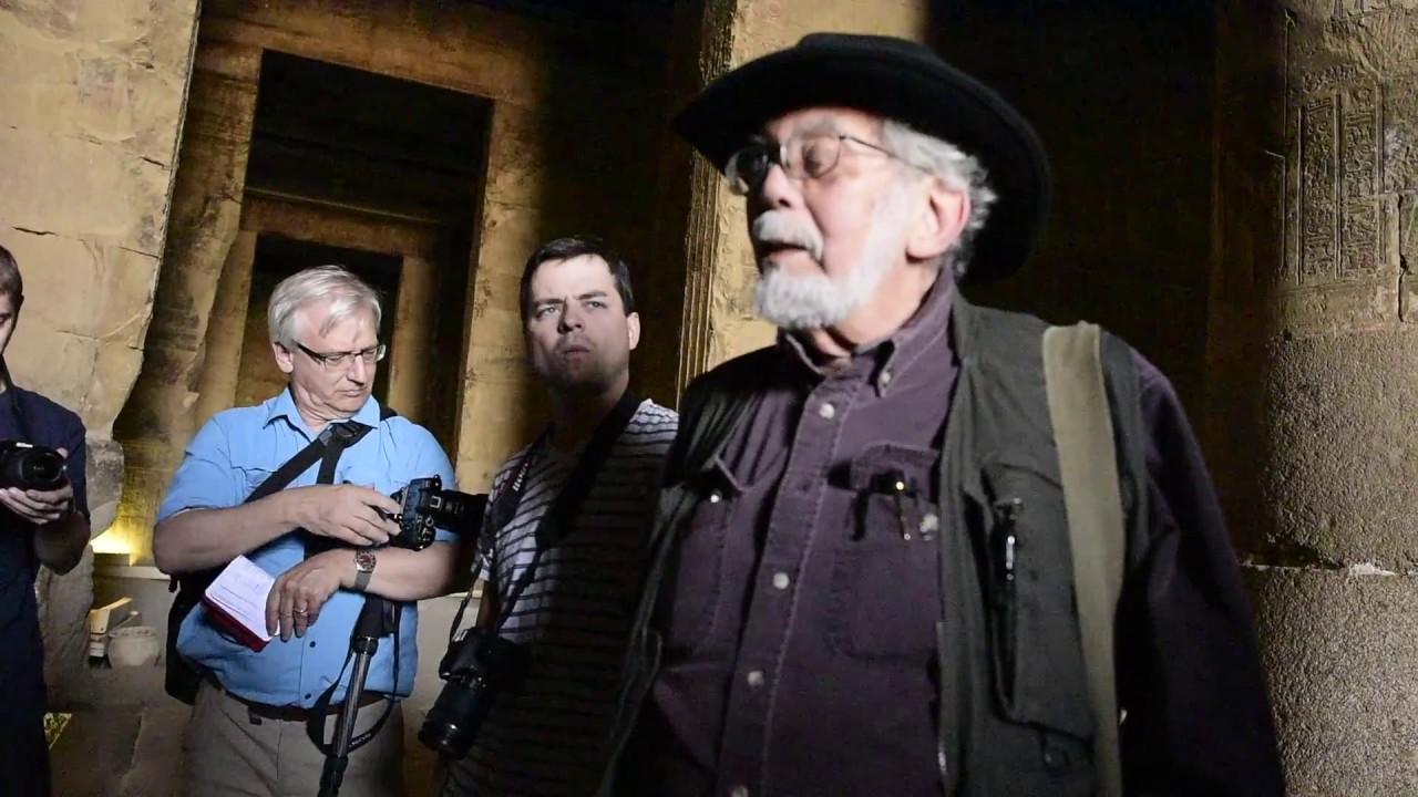 John Anthony West in the Temple of Hathor - 2015