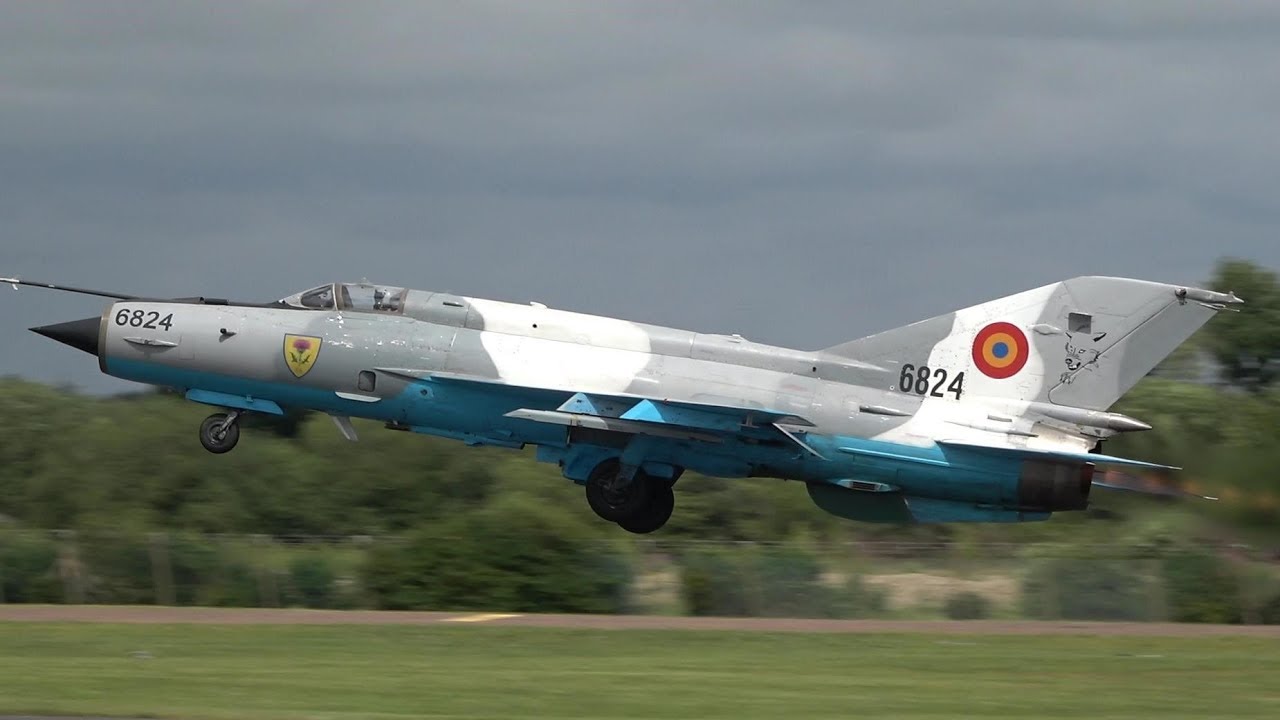 Spirited display by Romanian Mig-21 LanceR  at RIAT 2019