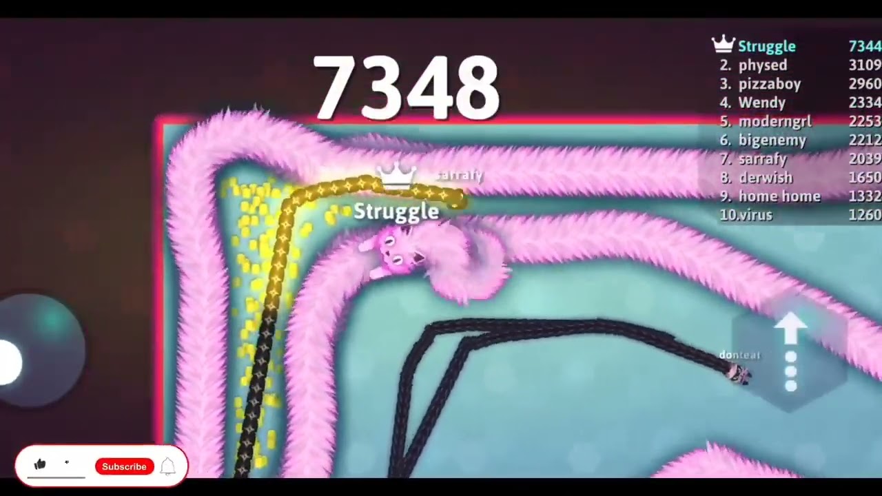 snake io🐍pink cat snake skin🐍 snake party Zero to Hero gameplay  Snake Struggl