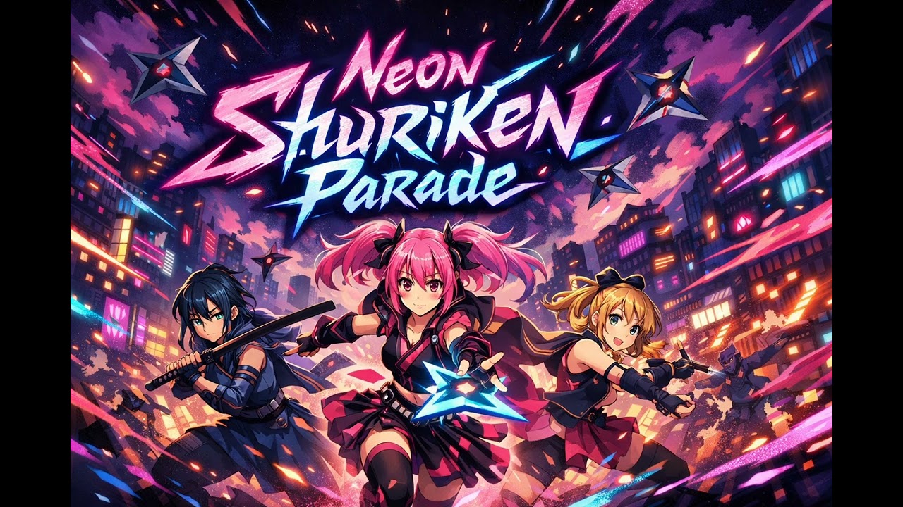 Neon Shuriken Parade