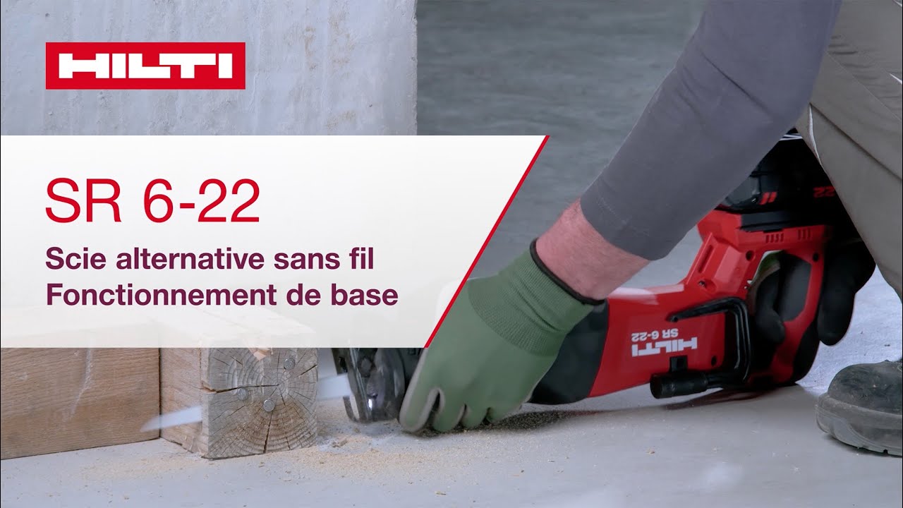 Scie sabre sans fil Hilti Nuron SR 6-22 - Guide de démarrage rapide