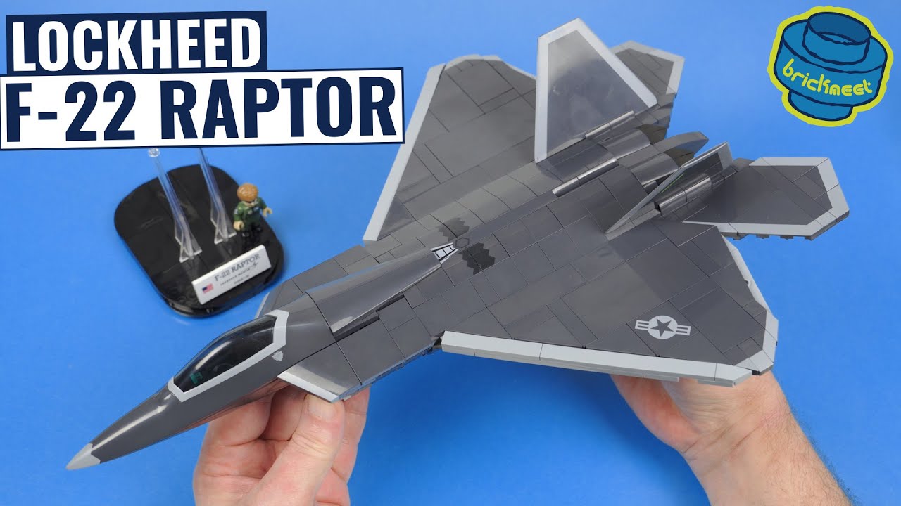 USAF Air Superiority Fighter - Lockheed F-22 RAPTOR - COBI 5855 (Speed Build Review)