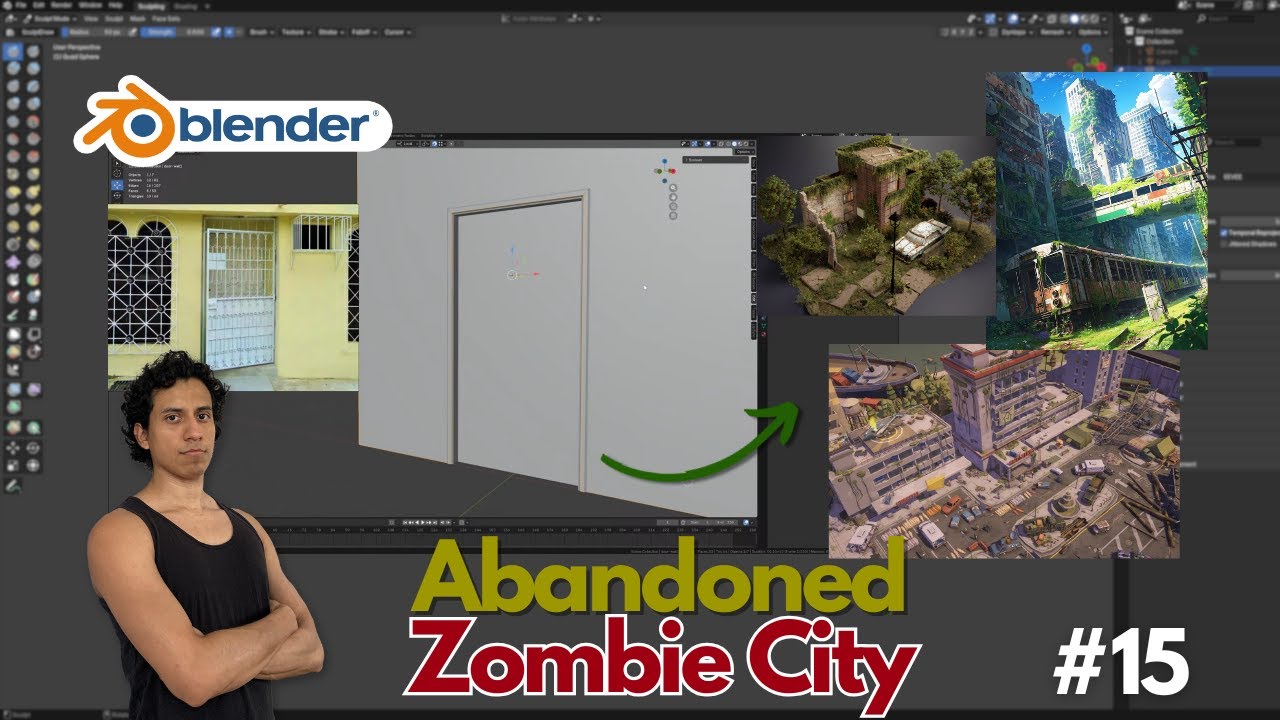 (Day 15) Blender 3D: Abandoned Zombie City