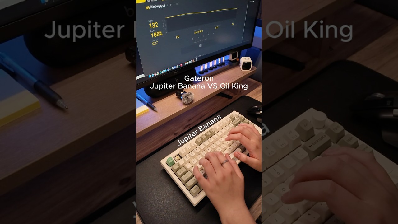 Gateron Banana Switch VS Oil King.#jupiterbanana #oilking #gateron #keychron