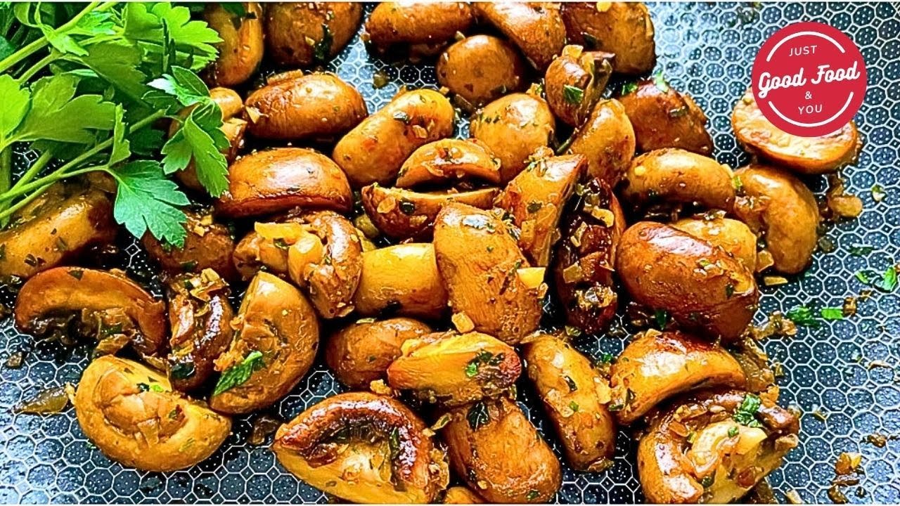 Knoblauch Pilz-Rezept | Butter-Knoblauch Pilzrezept | Champignons mit Zwiebeln und Knoblauch