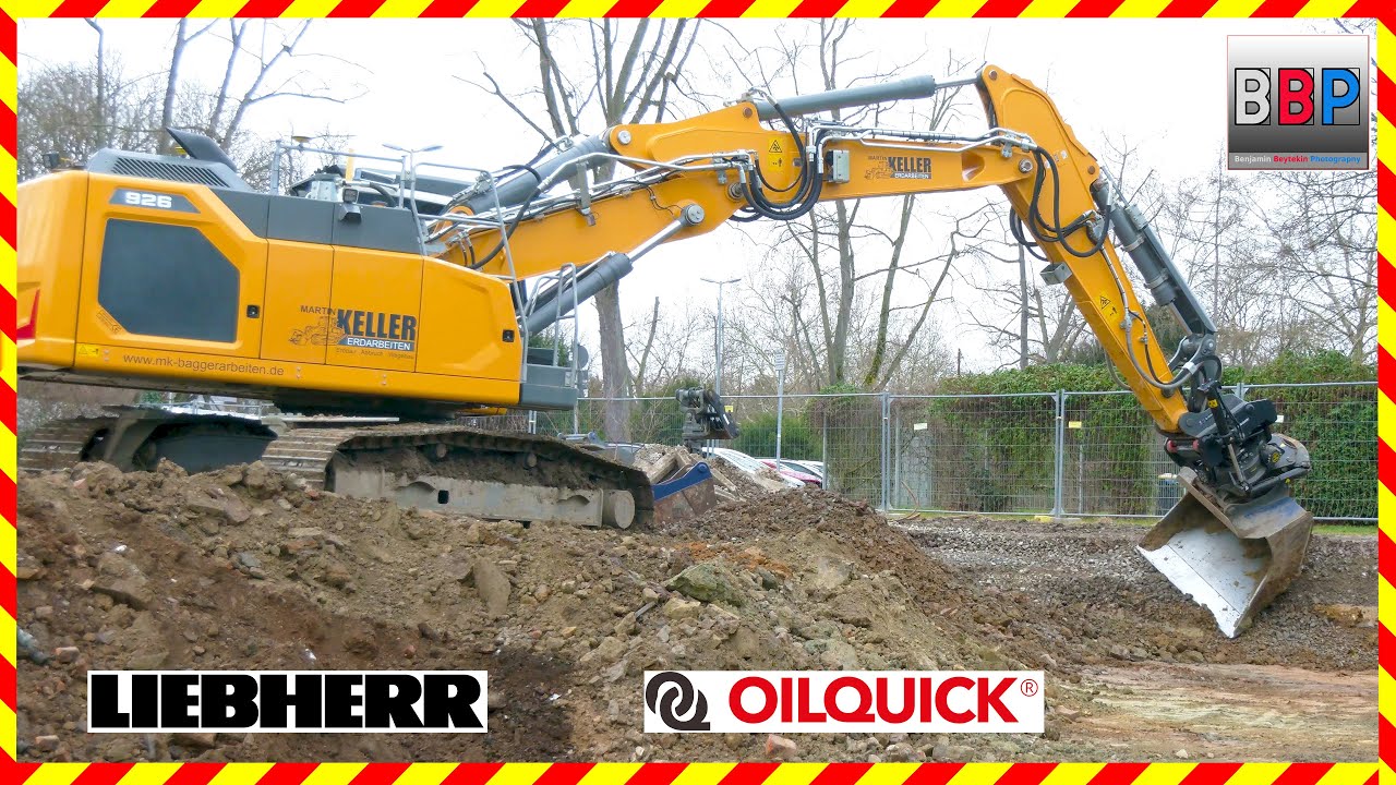 Liebherr R 926 VA + OilQuick Tiltrotator, Ludwigsburg, 2025.  #tiltrotator