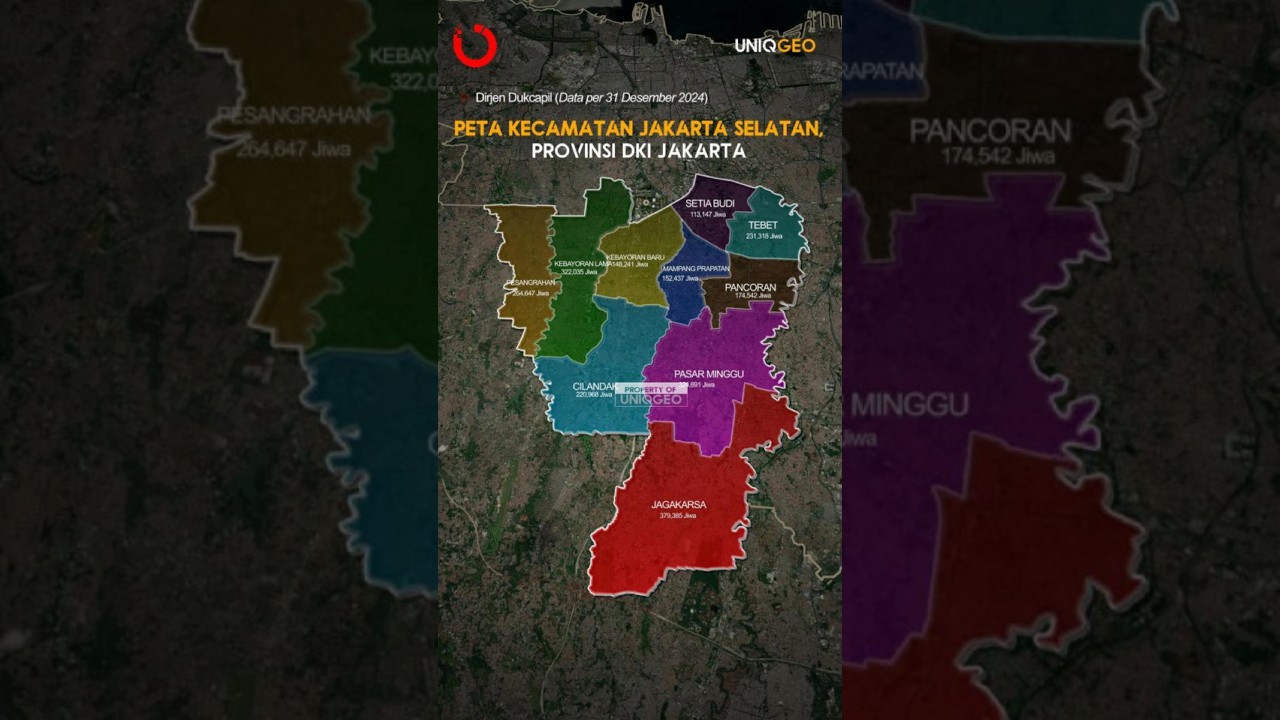 Peta Kecamatan Jakarta Selatan #jakartaselatan