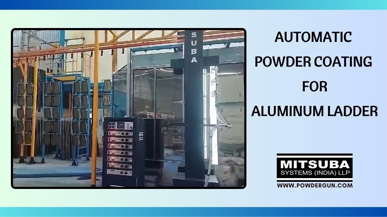Mitsuba Automatic Powder Coating System for Aluminum Ladders With iDigital Reciprocators