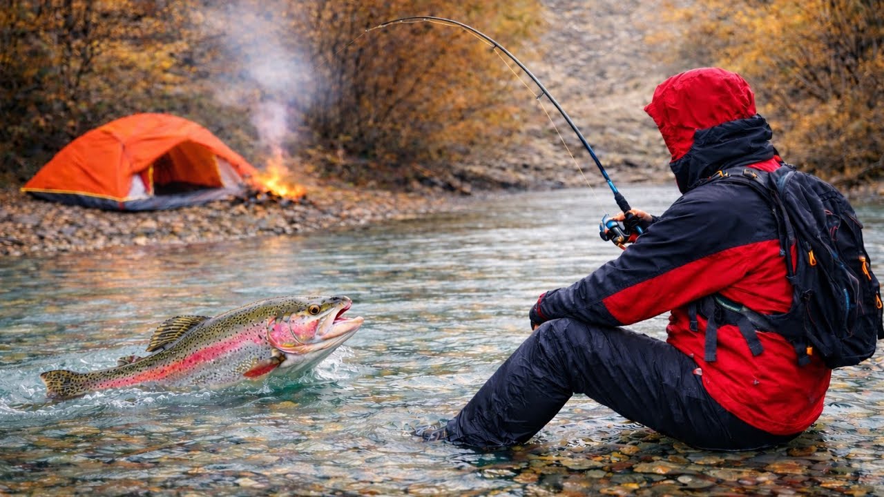 Camping in Deadly Cold Silence | Fishing in the Most Remote River
