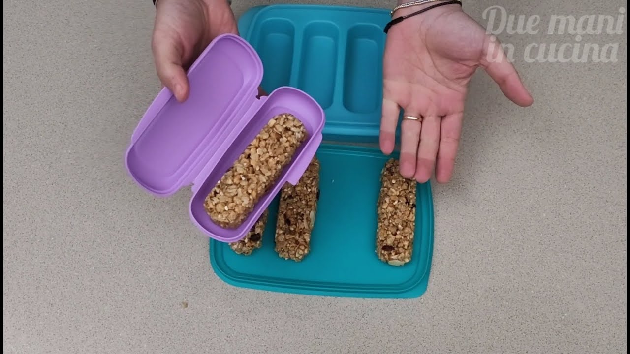 Barrette di frutta e cereali fatte in casa facili e veloci con Stampo per Snack Tupperware
