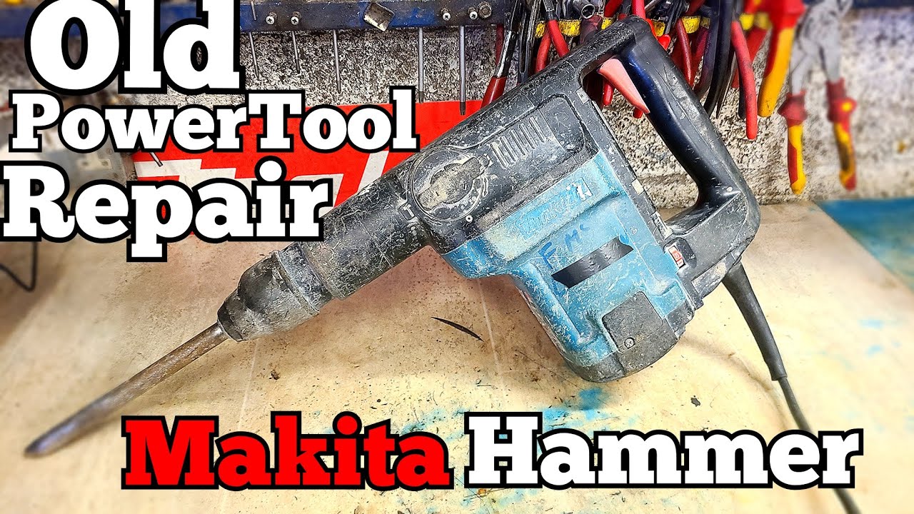 Repairing an Old Makita HR4500C Hammer with a broken chisel that's stuck inside.