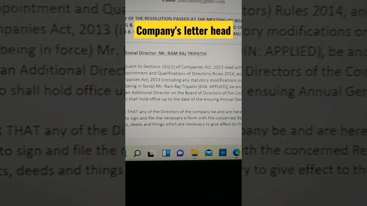 I drafted BOARD RESOLUTION for appointment of ADDITIONAL DIRECTOR for this private company! #cs