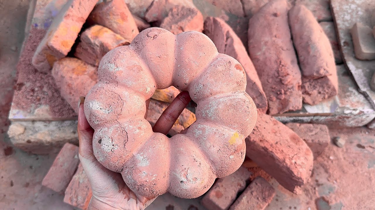 New crumbling video of red mud dirt 🔥satisfying 