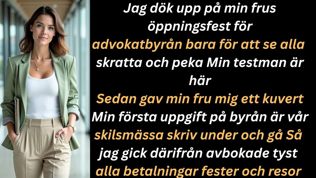 Jag d&ouml;k upp p&aring; min frus advokatbyr&aring;s &ouml;ppningsfest och h&ouml;rde n&aring;got chockerande