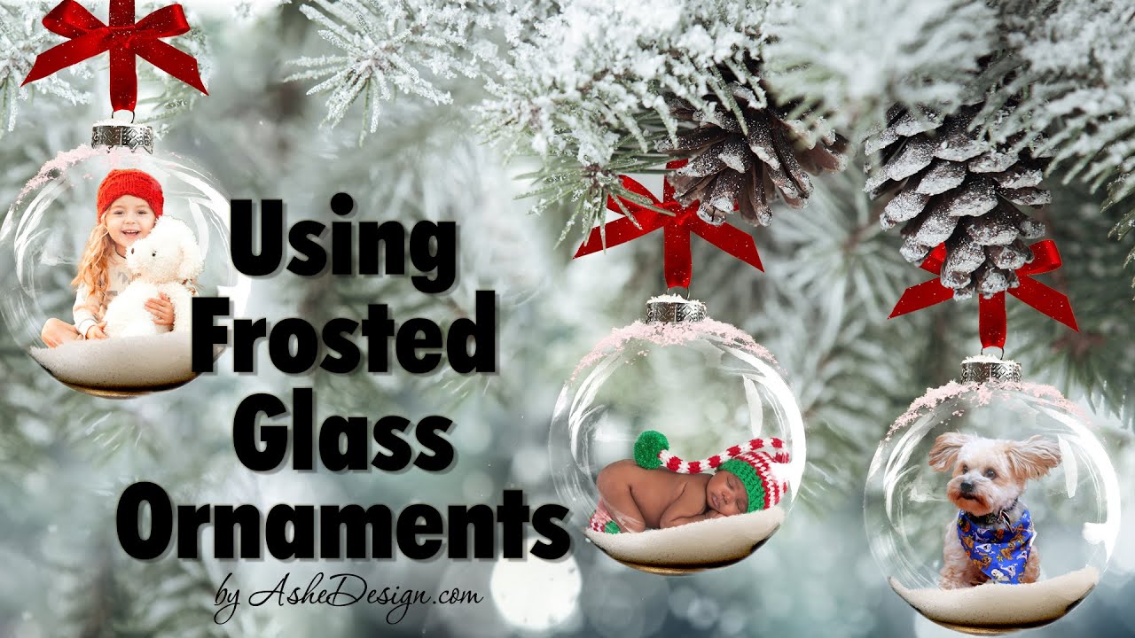 Using Frosted Glass Ornaments Digital Backdrop in Photoshop