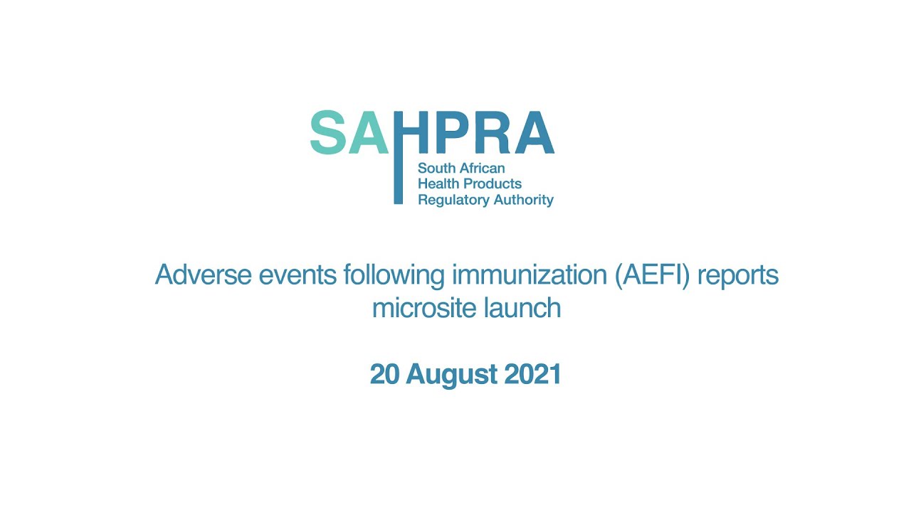 SAHPRA AEFI reporting microsite launch