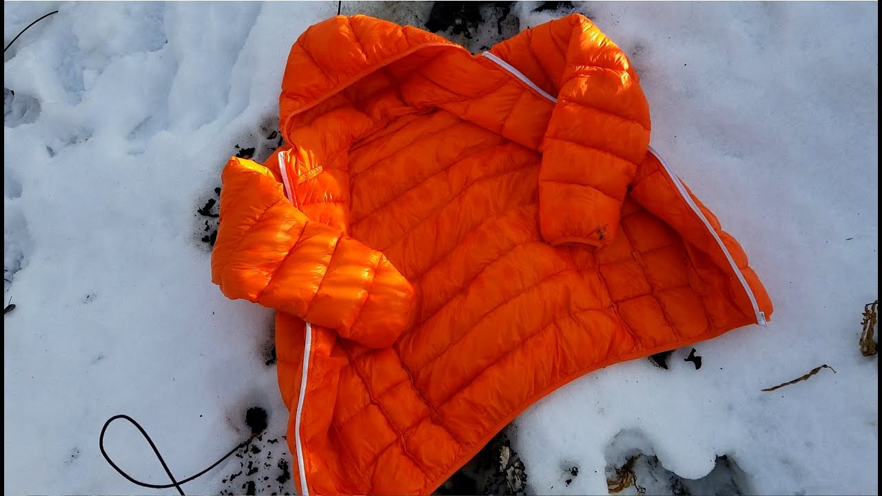 Burning Orange Nylon Puffer Jacket