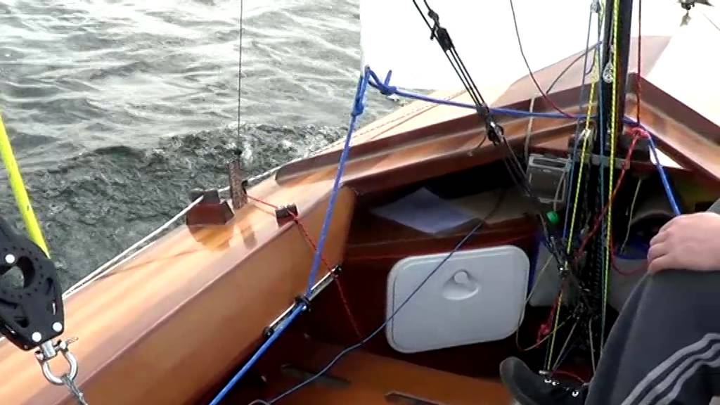 Classic wooden day sailing yacht