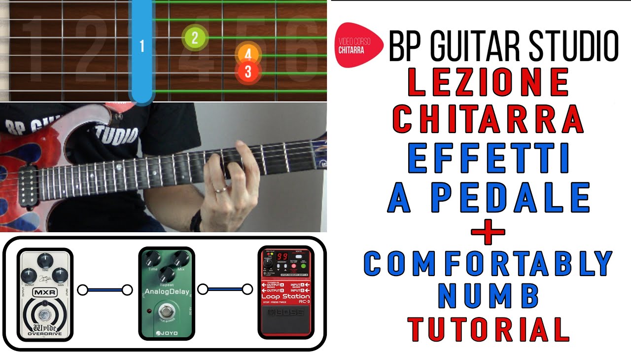 LEZIONI DI CHITARRA : EFFETTI  A PEDALE + COMFORTABLY NUMB TUTORIAL