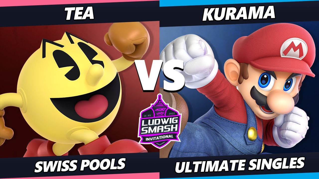 Ludwig Invitational - Tea (Pac-Man) Vs. Kurama (Mario) SSBU Ultimate Tournament